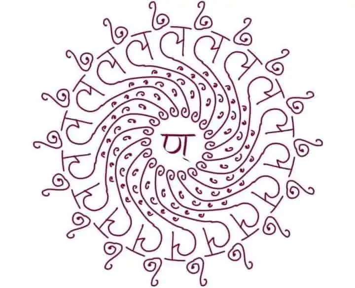 सिद्धान्त कौमुदी | संज्ञाप्रकरणम् माहेश्वरसूत्राणि | माहेश्वर सूत्र पर अद्भुत चित्रकला