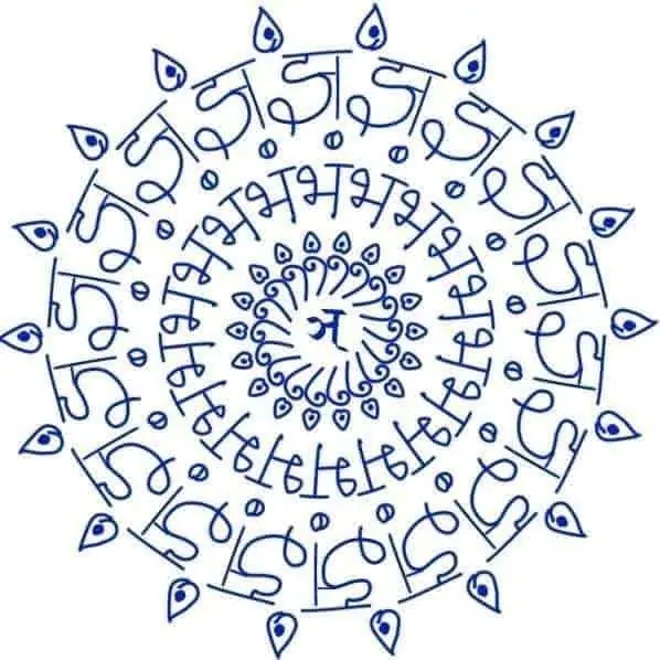 सिद्धान्त कौमुदी | संज्ञाप्रकरणम् माहेश्वरसूत्राणि | माहेश्वर सूत्र पर अद्भुत चित्रकला