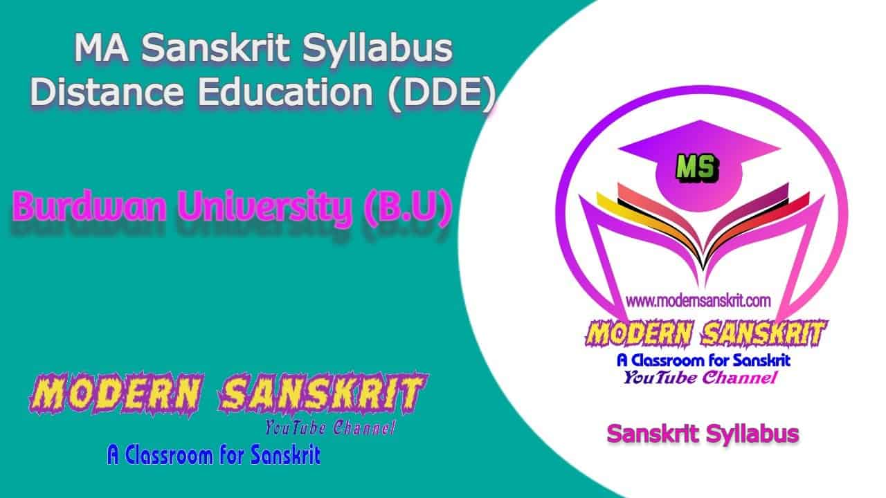 Burdwan University B A Sanskrit General Syllabus